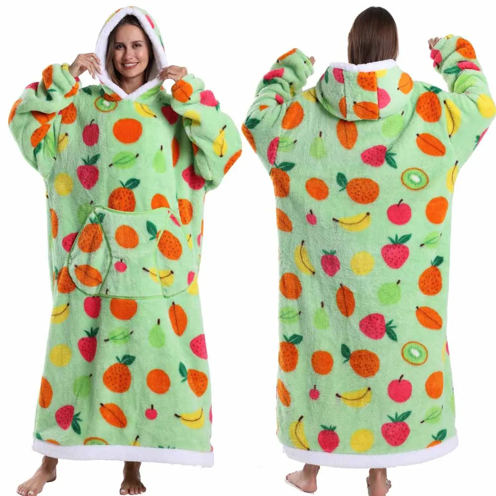 Extra Long Halloween Blanket Hoodie Sweatshirt
