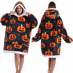 Oversized Plush Hoodie Blanket Warm Winter Loungewear