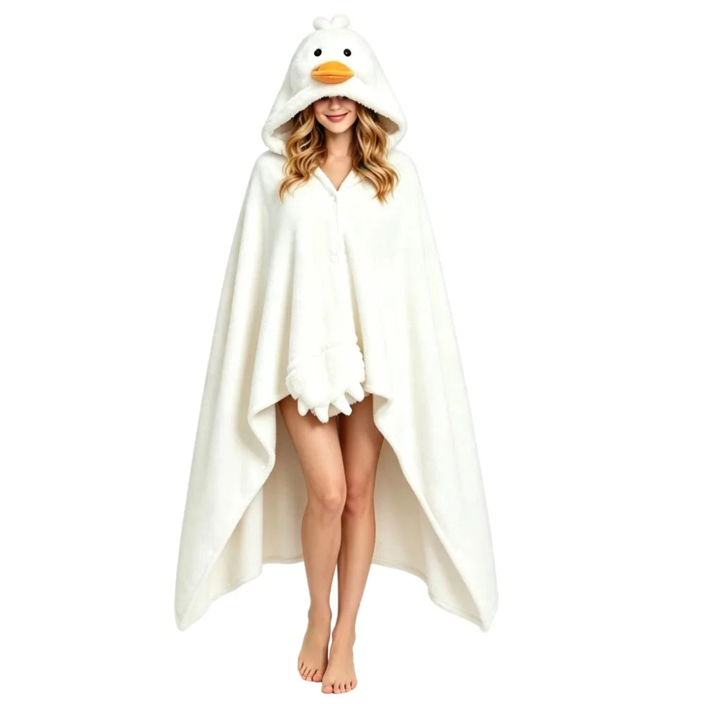 Adults Cartoon Animal Wearable Blanket Soft Winter Nap Throw