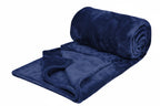 Plush Fleece Solid Throw Blanket Soft Warm Couch Bed Cover