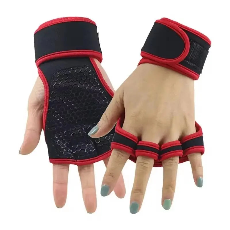Unisex Wrist Wrap Gym Gloves Weight Training Sports Grip