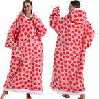 Christmas Flannel Wearable Blanket | Winter Hoodie