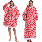Christmas Flannel Wearable Blanket | Winter Hoodie