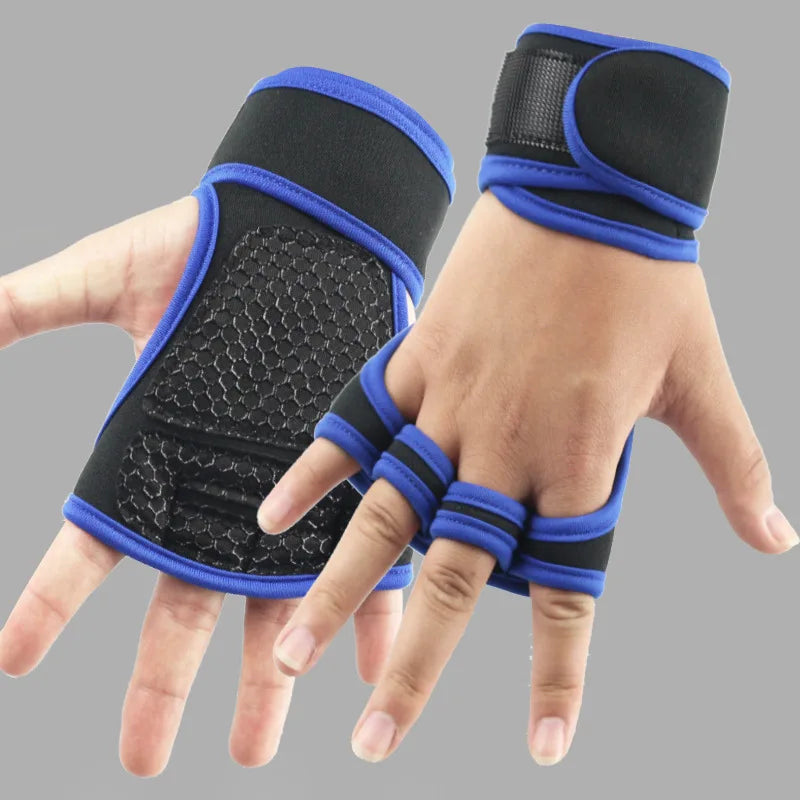 Unisex Wrist Wrap Gym Gloves Weight Training Sports Grip