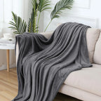 Plush Fleece Solid Throw Blanket Soft Warm Couch Bed Cover