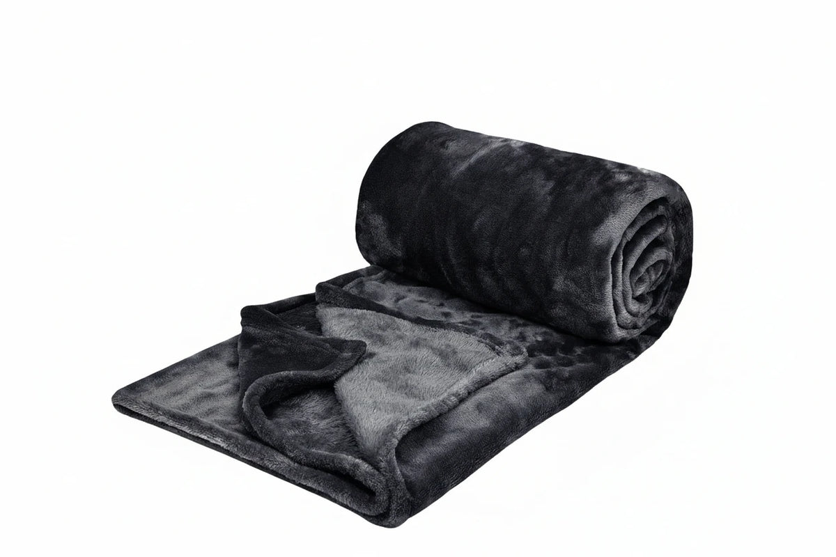 Plush Fleece Solid Throw Blanket Soft Warm Couch Bed Cover