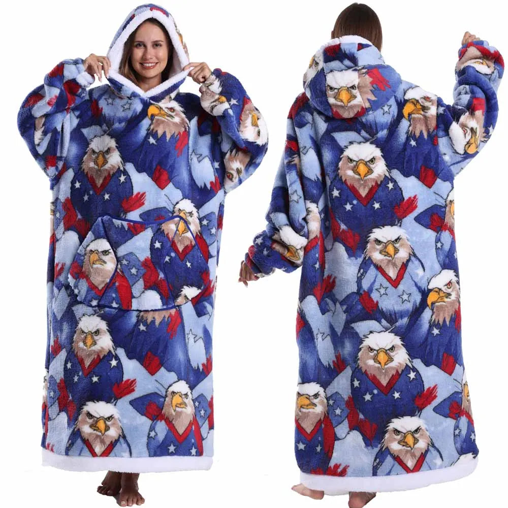 Extra Long Halloween Blanket Hoodie Sweatshirt
