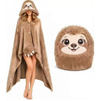 Adults Cartoon Animal Wearable Blanket Soft Winter Nap Throw