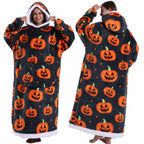 Extra Long Halloween Blanket Hoodie Sweatshirt