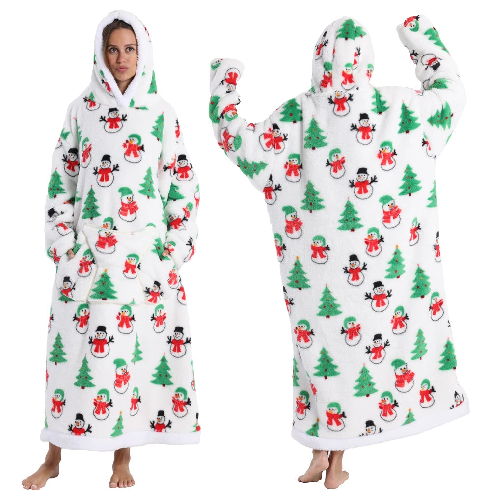 Extra Long Halloween Blanket Hoodie Sweatshirt