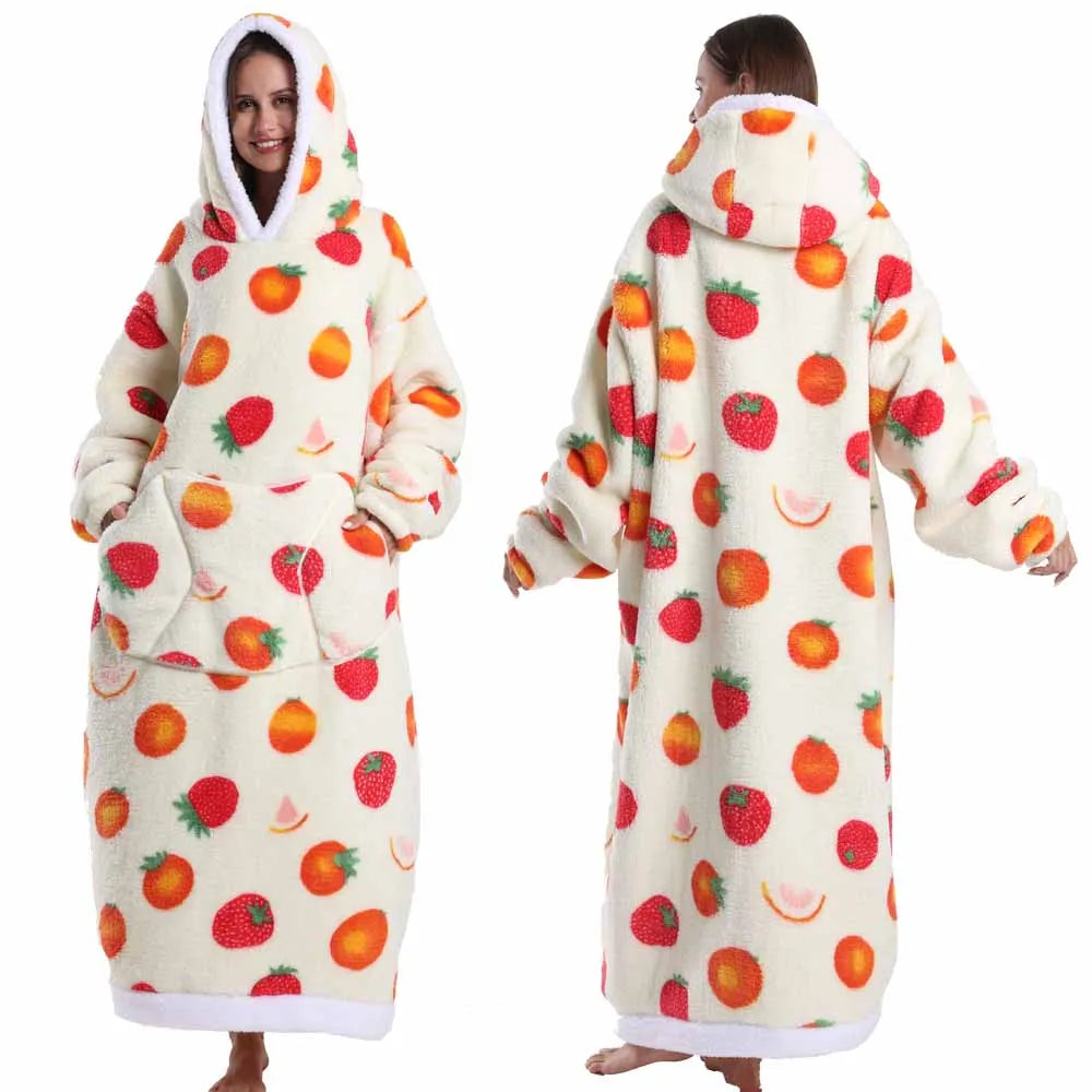Extra Long Halloween Blanket Hoodie Sweatshirt