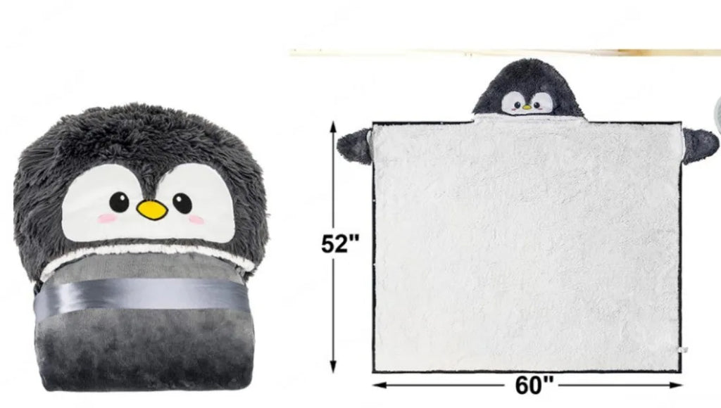Flamingo Cartoon Wearable Blanket Hoodie Gloves