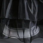 Halloween's Black Layered Cake Gown for Girls with Mesh Details