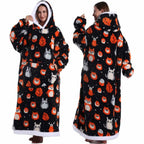Extra Long Halloween Blanket Hoodie Sweatshirt
