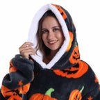 Extra Long Halloween Blanket Hoodie Sweatshirt
