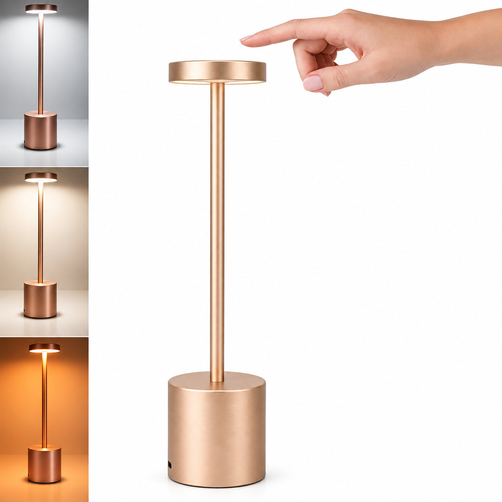 LED Touch Sensor Table Lamp USB Rechargeable Bedside Night Light