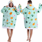 Oversized Plush Hoodie Blanket Warm Winter Loungewear