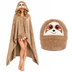 Adults Cartoon Animal Wearable Blanket Soft Winter Nap Throw