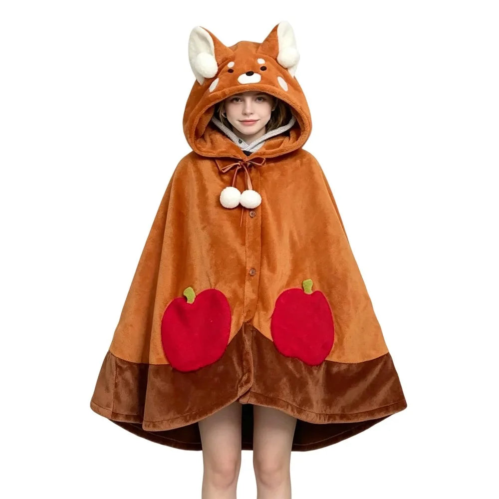 Adults Cartoon Animal Wearable Blanket Soft Winter Nap Throw