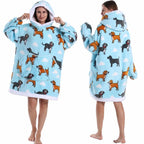 Oversized Plush Hoodie Blanket Warm Winter Loungewear