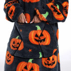 Extra Long Halloween Blanket Hoodie Sweatshirt