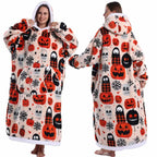Extra Long Halloween Blanket Hoodie Sweatshirt