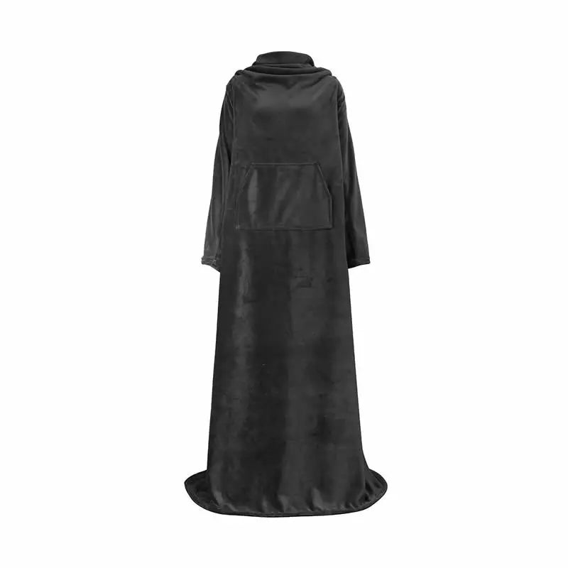 Multi Functional Wearable Lazy Blanket with Sleeves Pocket