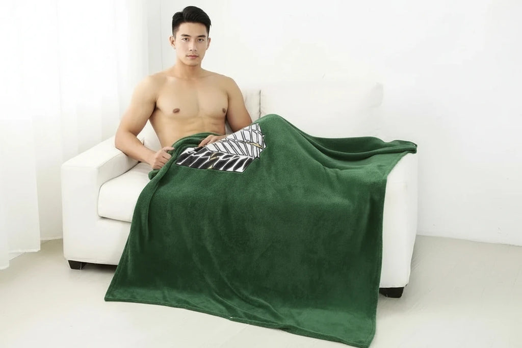Attack on Titan Flannel Blanket Hoodie Anime Cosplay Cloak