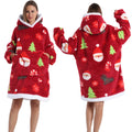 Christmas Flannel Wearable Blanket | Winter Hoodie