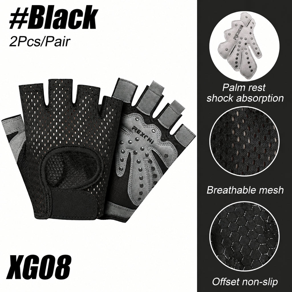 Unisex Half Finger Gym Gloves Workout Weight Lifting Grip