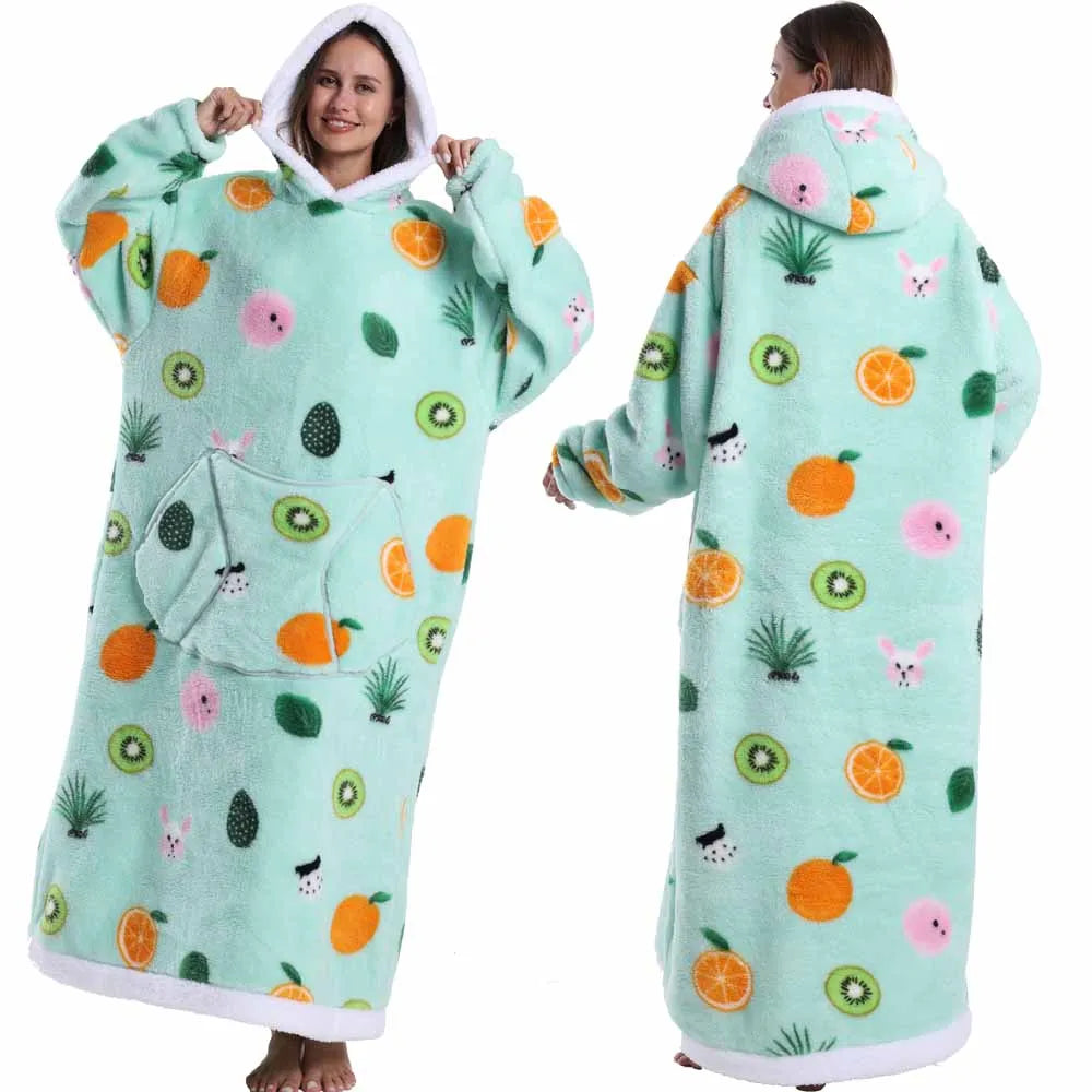 Extra Long Halloween Blanket Hoodie Sweatshirt