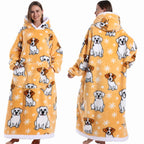 Extra Long Halloween Blanket Hoodie Sweatshirt