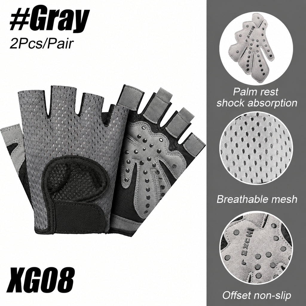 Unisex Half Finger Gym Gloves Workout Weight Lifting Grip