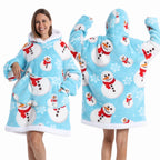 Oversized Plush Hoodie Blanket Warm Winter Loungewear