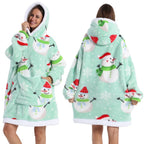 Oversized Plush Hoodie Blanket Warm Winter Loungewear