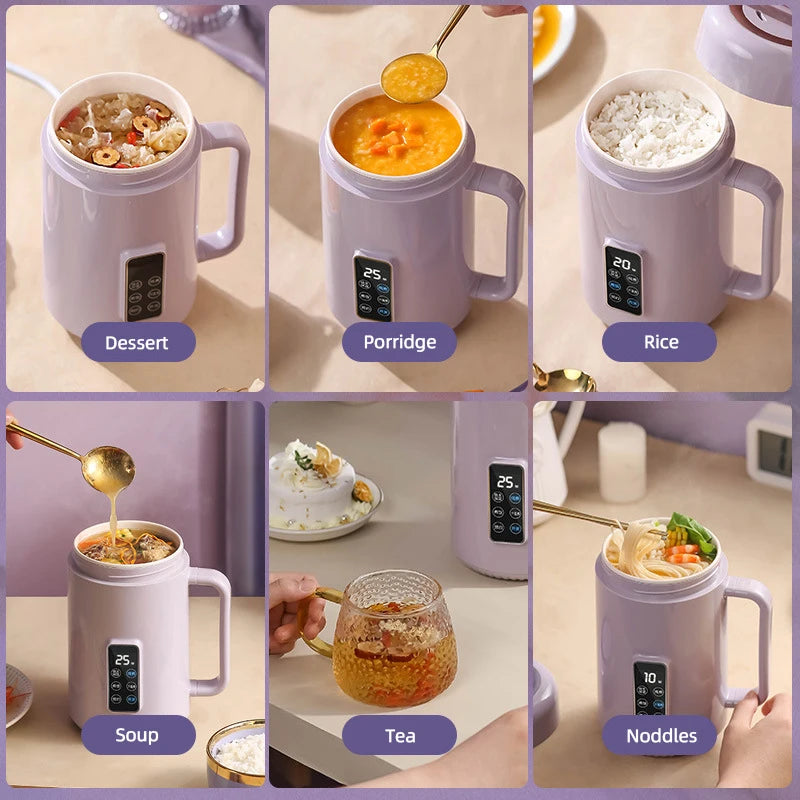 Ultimate Dual-Voltage 110V/220V Travel Electric Cooker – Boil, Stew & Keep Meals Hot Anywhere