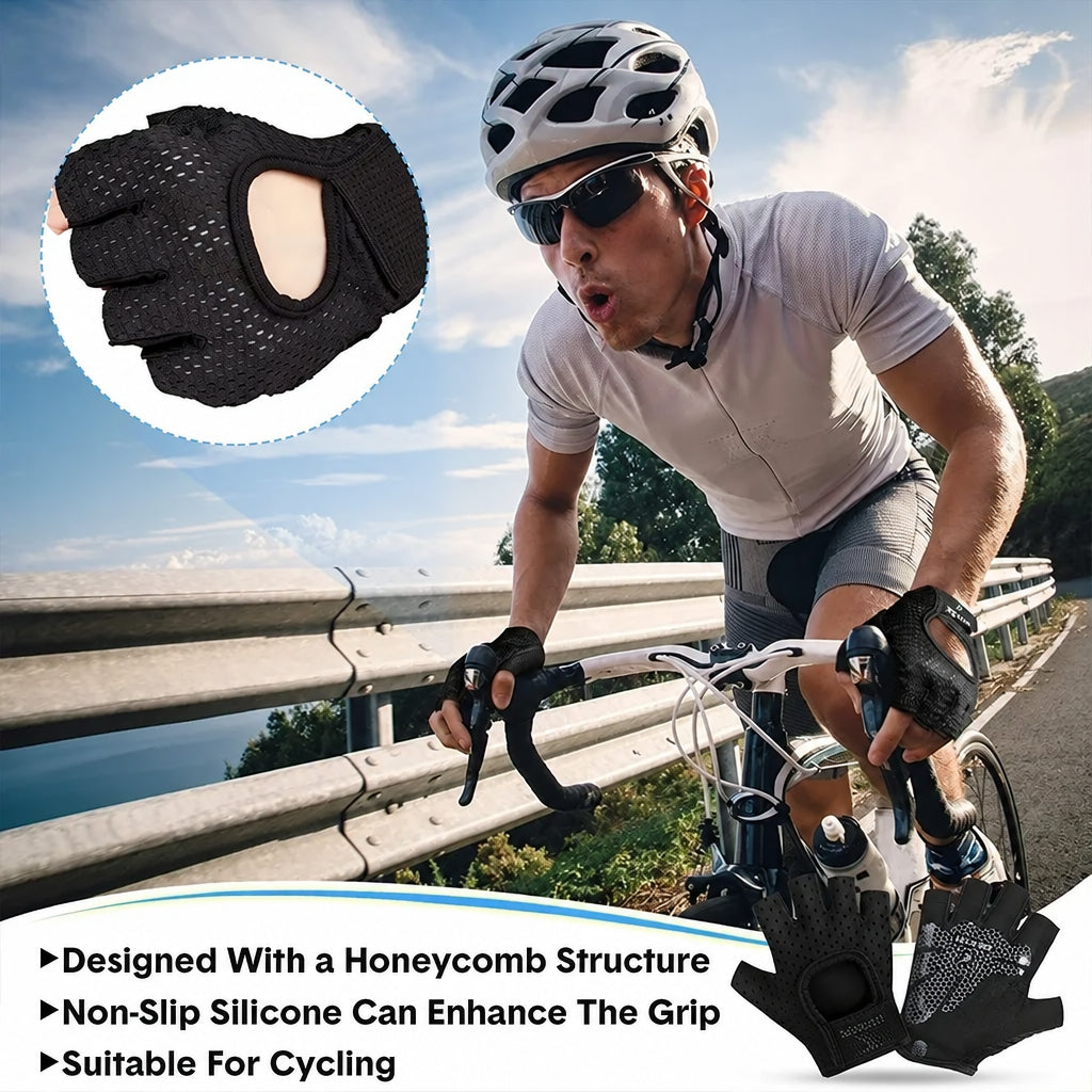 Unisex Half Finger Gym Gloves Workout Weight Lifting Grip