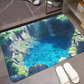 Modern 3D Water Effect Doormat  Non-Slip Washable Floor Mat for Home & Entryway