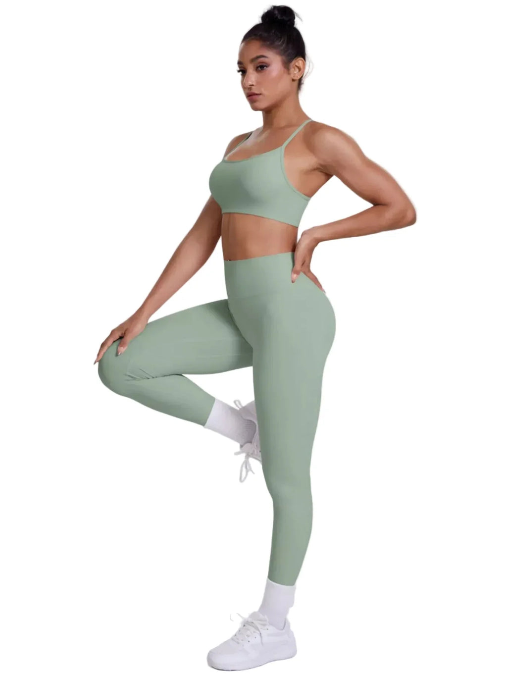 Criss-Cross Back Cami and Seamless Leggings Active Set