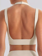 Seamless Criss-Cross V-Neck Tank and Leggings Active Set