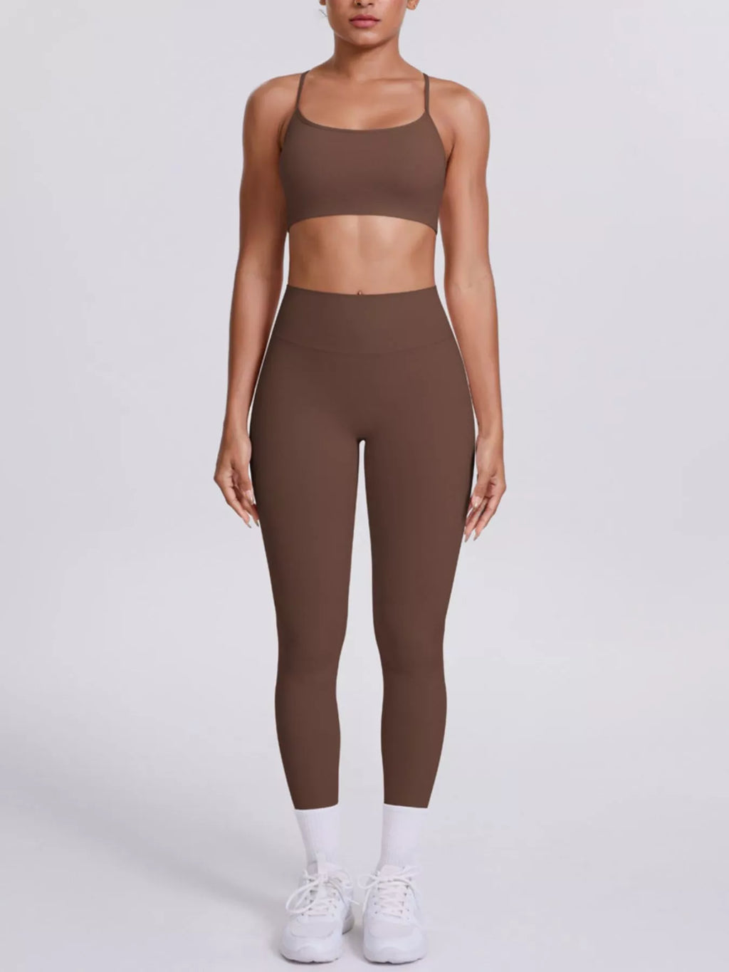 Criss-Cross Back Cami and Seamless Leggings Active Set