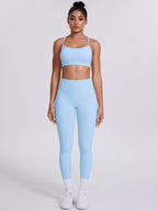 Criss-Cross Back Cami and Seamless Leggings Active Set