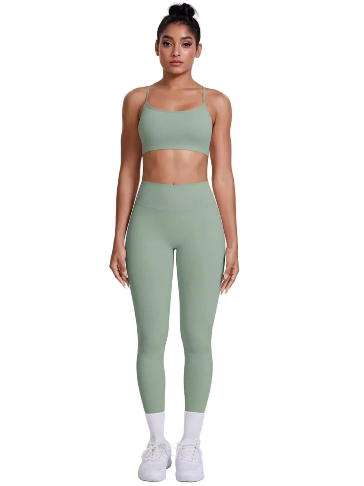 Criss-Cross Back Cami and Seamless Leggings Active Set