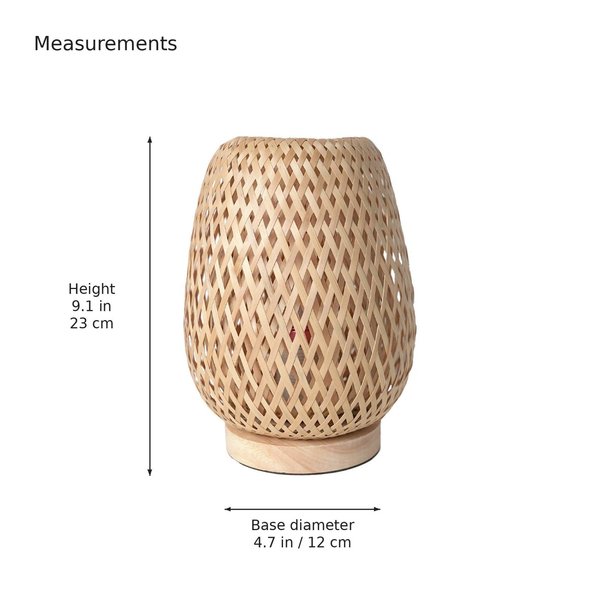 Lakewood Bamboo Shade Cordless Table Lamp