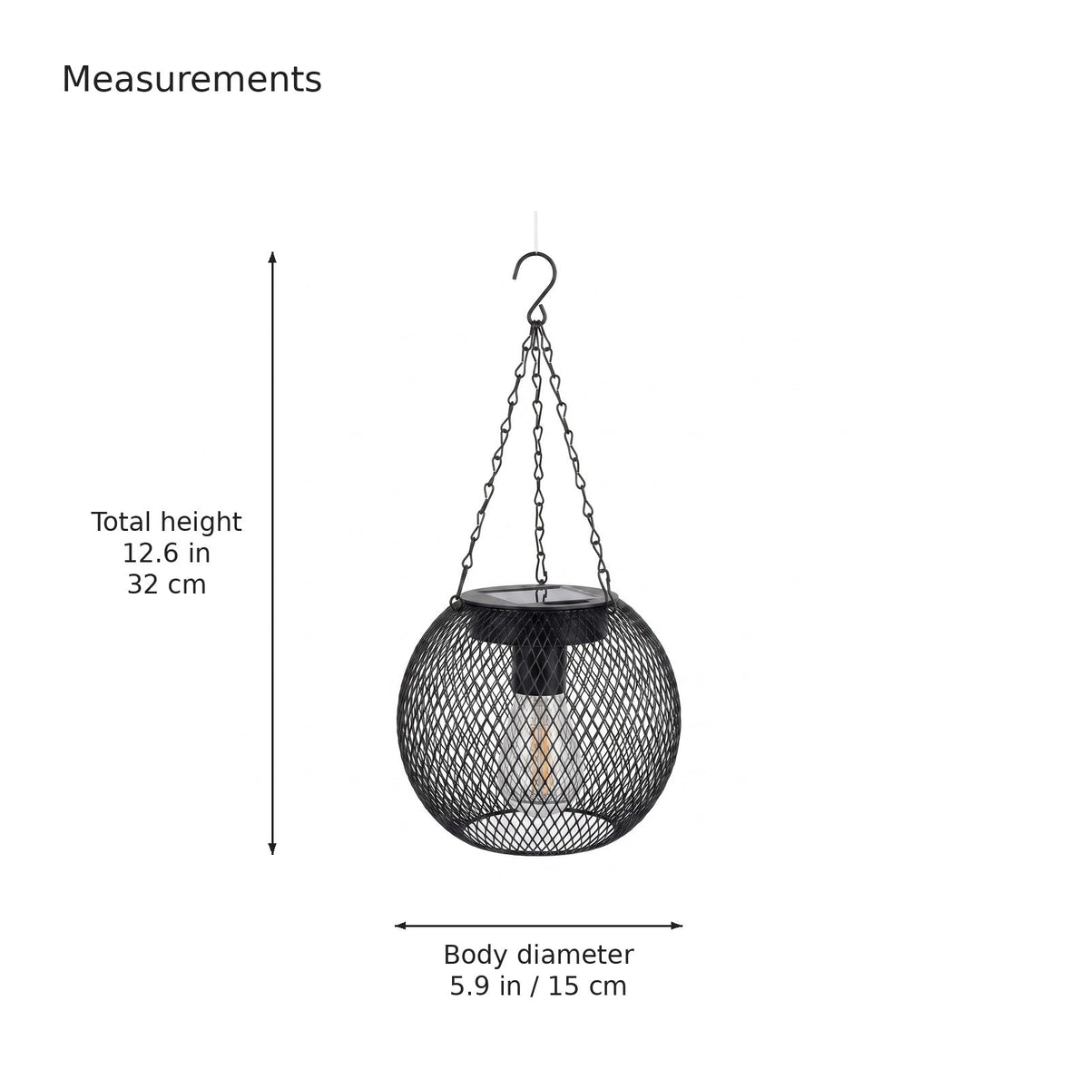 Cranbrook Mesh Solar Garden Lantern