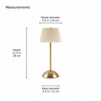 Woodford Pleated Shade Cordless Table Lamp