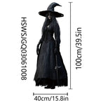 Halloween's Skull Bride Hanging Decoration with Weather Resistant Fabric
