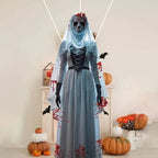 Halloween's Skull Bride Hanging Decoration with Weather Resistant Fabric