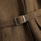Women's Belted Jacket | Wool Blend Herringbone