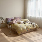 French Jacquard Cotton Gauze 4-Piece Bedding Set – Soft & Breathable